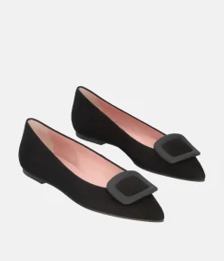 Pretty Ballerina Deluxe Black Suede Flats