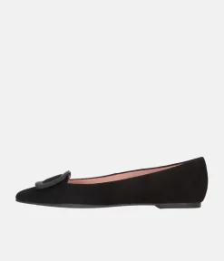 Pretty Ballerina Deluxe Black Suede Flats