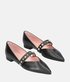 Pretty Ballerina Dressy Black Pointy Toe Flats