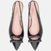 Pretty Ballerina Fabulous Black Patent Slingbacks