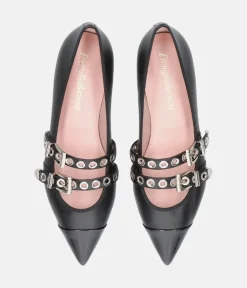 Pretty Ballerina Fashionable Black Pointy Toe Flats