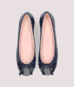 Pretty Ballerinas Chic Quilted Navy Mid Heels