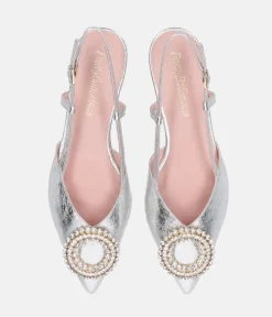 Pretty Ballerinas Fabulous Silver Slingbacks