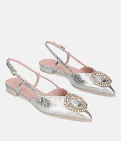 Pretty Ballerinas Fabulous Silver Slingbacks