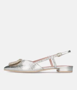 Pretty Ballerinas Fabulous Silver Slingbacks