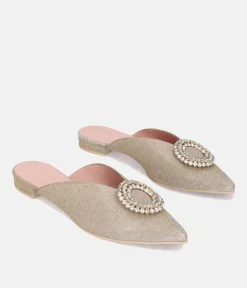 Pretty Ballerinas Stunning Silver Mule