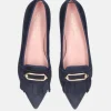 Pretty Ballerinas Stylish Navy Pointy Toe