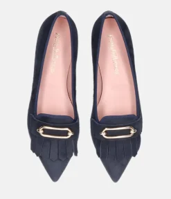 Pretty Ballerinas Stylish Navy Pointy Toe
