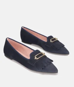 Pretty Ballerinas Stylish Navy Pointy Toe