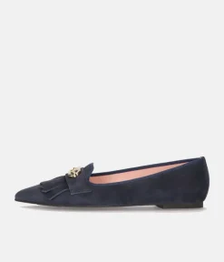 Pretty Ballerinas Stylish Navy Pointy Toe