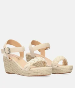 Pretty Beige Wedge Sandals