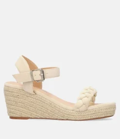 Pretty Beige Wedge Sandals