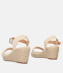 Pretty Beige Wedge Sandals