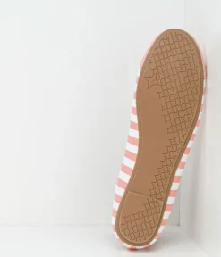 Pretty Candy Pink/White Stripe Ballerinas
