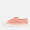 Pretty Coral Crochet Low Top Trainers