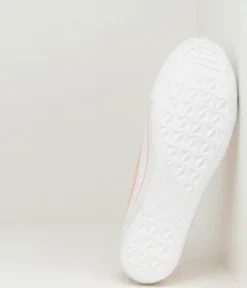 Pretty Coral Crochet Low Top Trainers