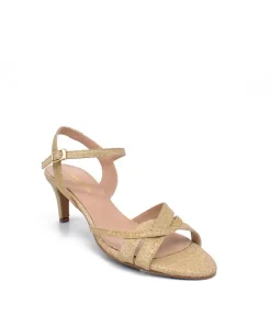 Pretty Gold Glitter Cinderella Sandals