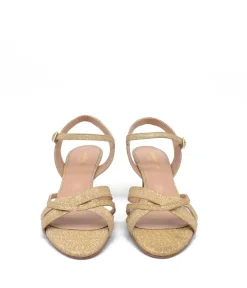 Pretty Gold Glitter Cinderella Sandals