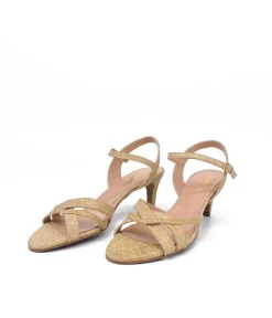 Pretty Gold Glitter Cinderella Sandals