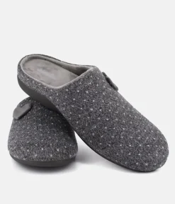 Pretty Grey Loveheart Slippers