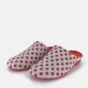 Pretty Grey/Red Dot Slippers