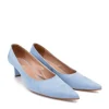 Pretty Light Blue Midi Heels