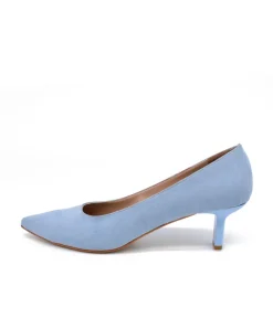 Pretty Light Blue Midi Heels