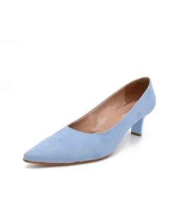 Pretty Light Blue Midi Heels