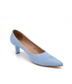 Pretty Light Blue Midi Heels