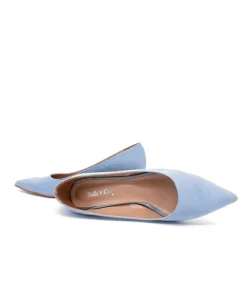 Pretty Light Blue Midi Heels