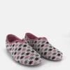 Pretty Light Grey/Pink Multi Dot Slippers