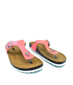 Pretty Metallic Coral Thong Sandal
