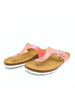 Pretty Metallic Coral Thong Sandal