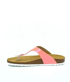 Pretty Metallic Coral Thong Sandal