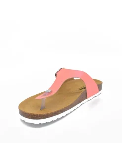 Pretty Metallic Coral Thong Sandal