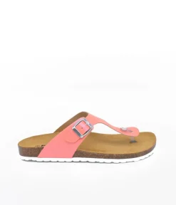Pretty Metallic Coral Thong Sandal