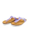 Pretty Metallic Purple Thong Sandal