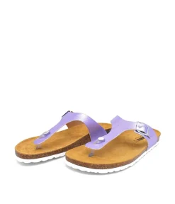 Pretty Metallic Purple Thong Sandal