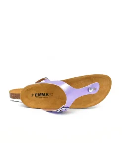 Pretty Metallic Purple Thong Sandal
