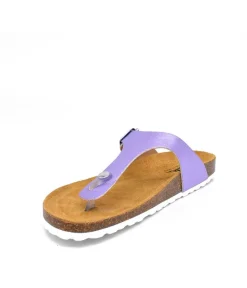 Pretty Metallic Purple Thong Sandal