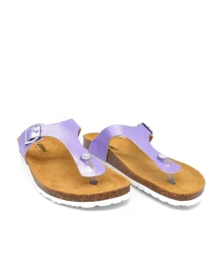 Pretty Metallic Purple Thong Sandal