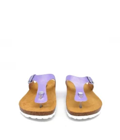 Pretty Metallic Purple Thong Sandal