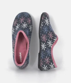 Pretty Navy & Pink Multi Slippers