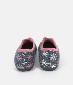 Pretty Navy & Pink Multi Slippers