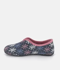 Pretty Navy & Pink Multi Slippers