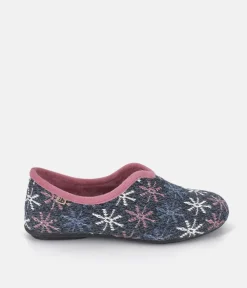Pretty Navy & Pink Multi Slippers