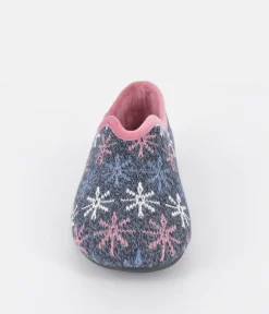 Pretty Navy & Pink Multi Slippers