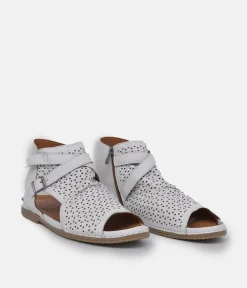 Pretty Off White Open Toe Sandal Booties