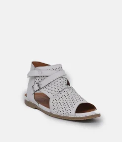 Pretty Off White Open Toe Sandal Booties