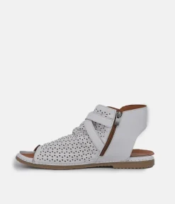 Pretty Off White Open Toe Sandal Booties